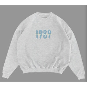 Taylor Swift Spotify Fans First 1989 Heather Gray Crewneck Size M - In Hand